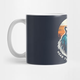 "Inner Wilderness" - A Howling Wolf Silhouette Design Mug